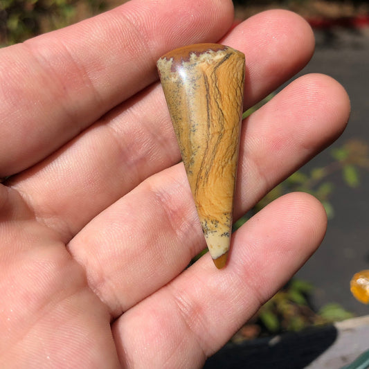 Owyhee Picture Jasper Cabochon - 37.65 carats (45.3 mm x 18.1 mm) - Earth & Hammer