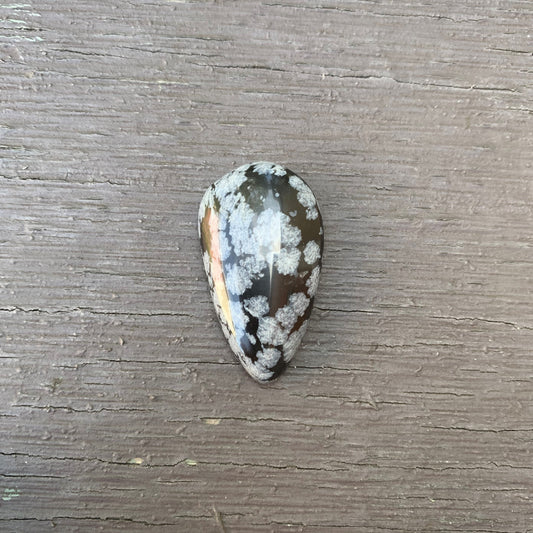 Snowflake Obsidian Cabochon - 35.4 carats (38.1 mm x 21 mm)