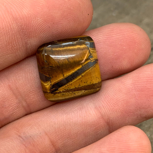 Tiger's Eye Cabochon - 12.8 carats (17 mm x 17 mm)