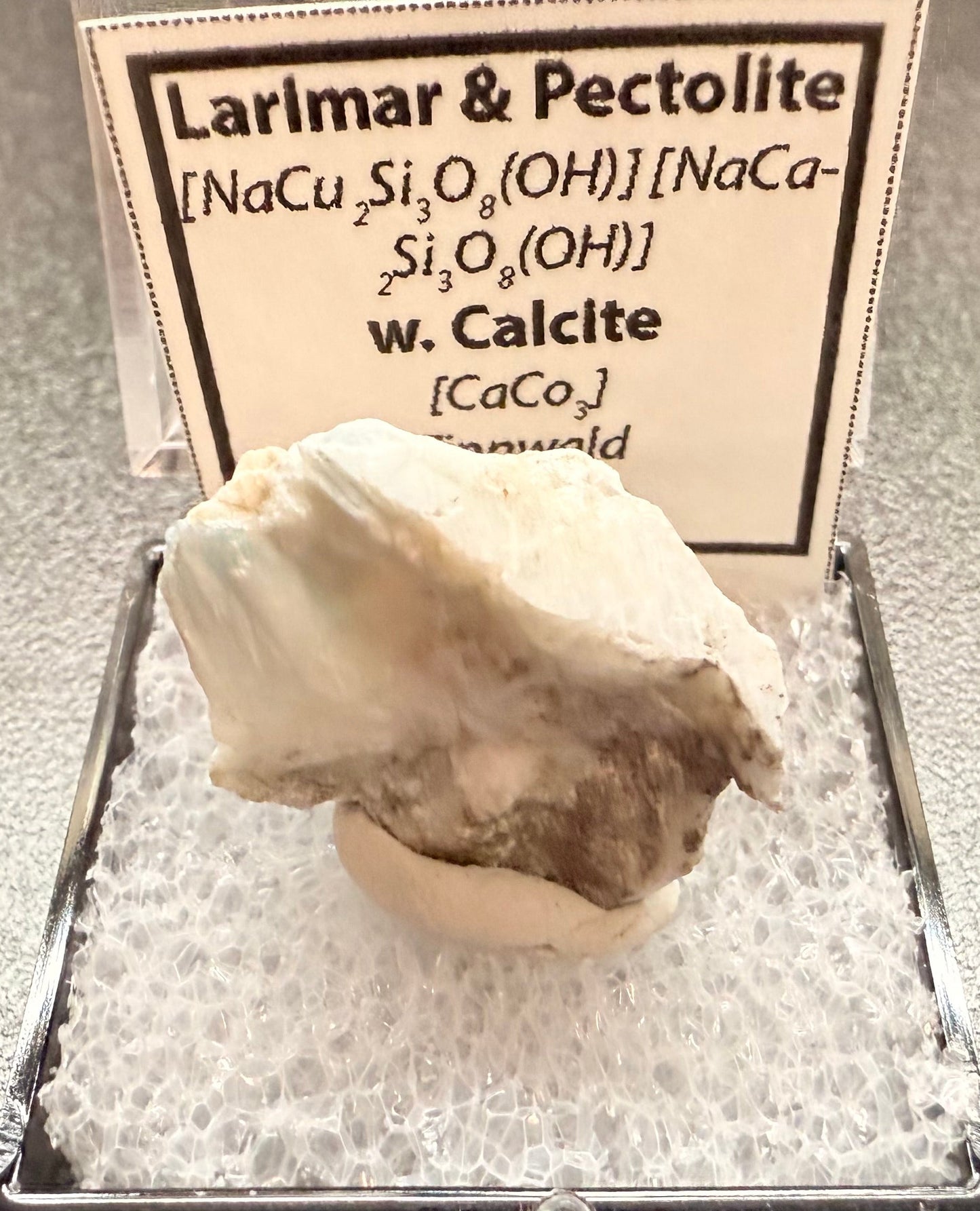 Larimar & Pectolite w. Calcite