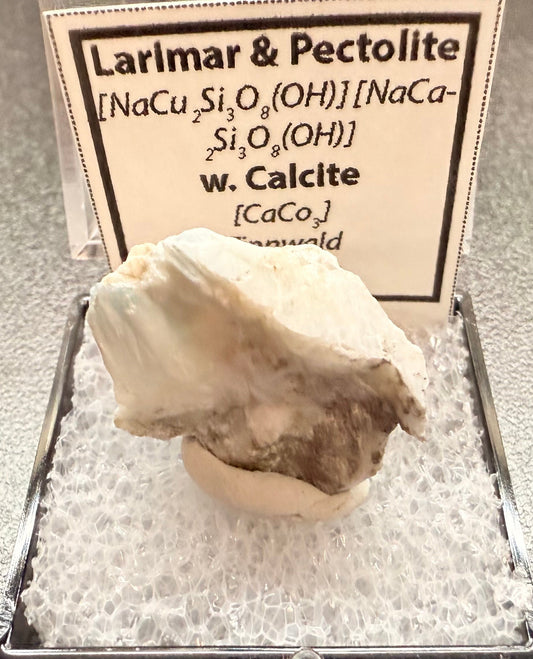 Larimar & Pectolite w. Calcite