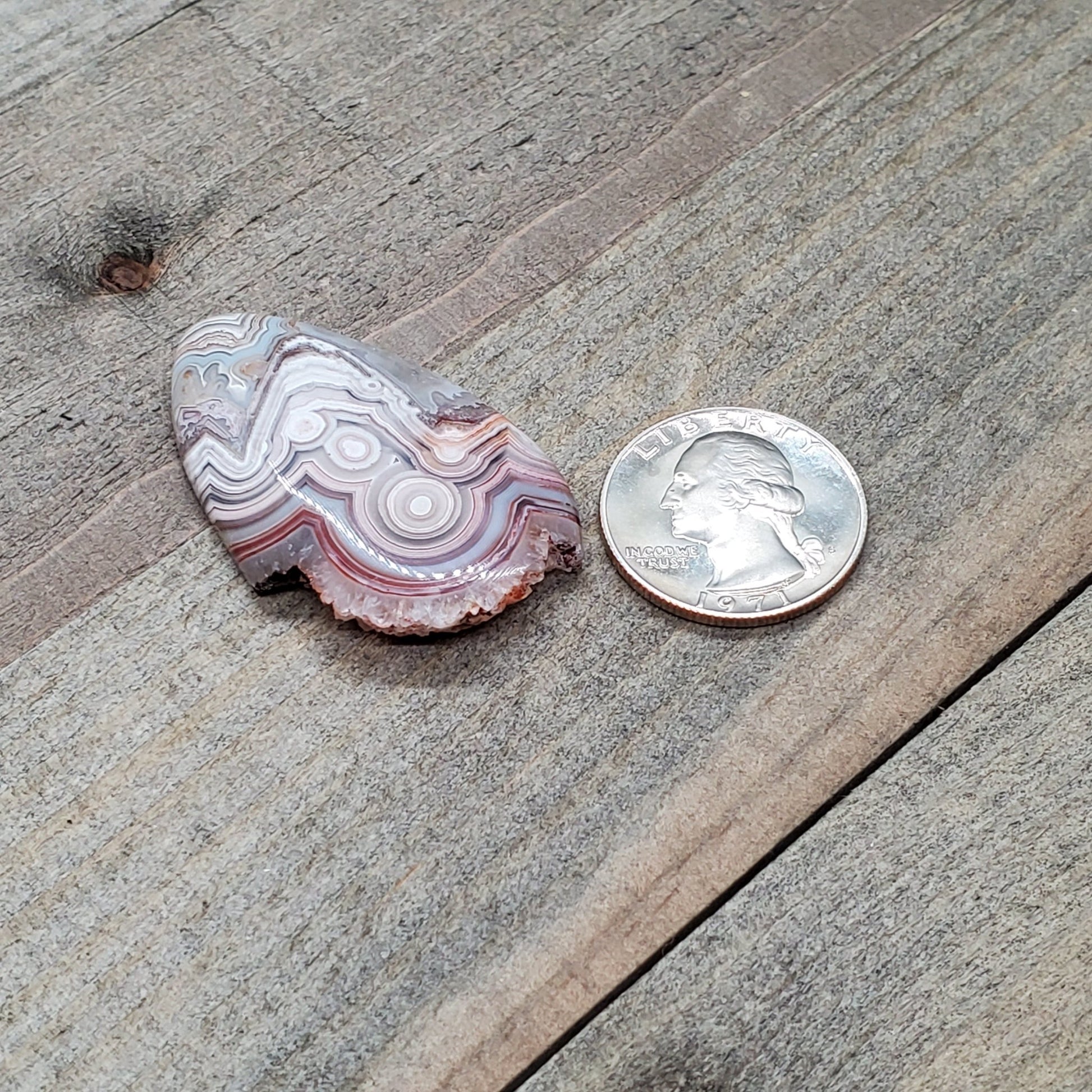 Crazy Lace Agate Druzy - Edge Cabochon - 62.5 carats - Earth & Hammer