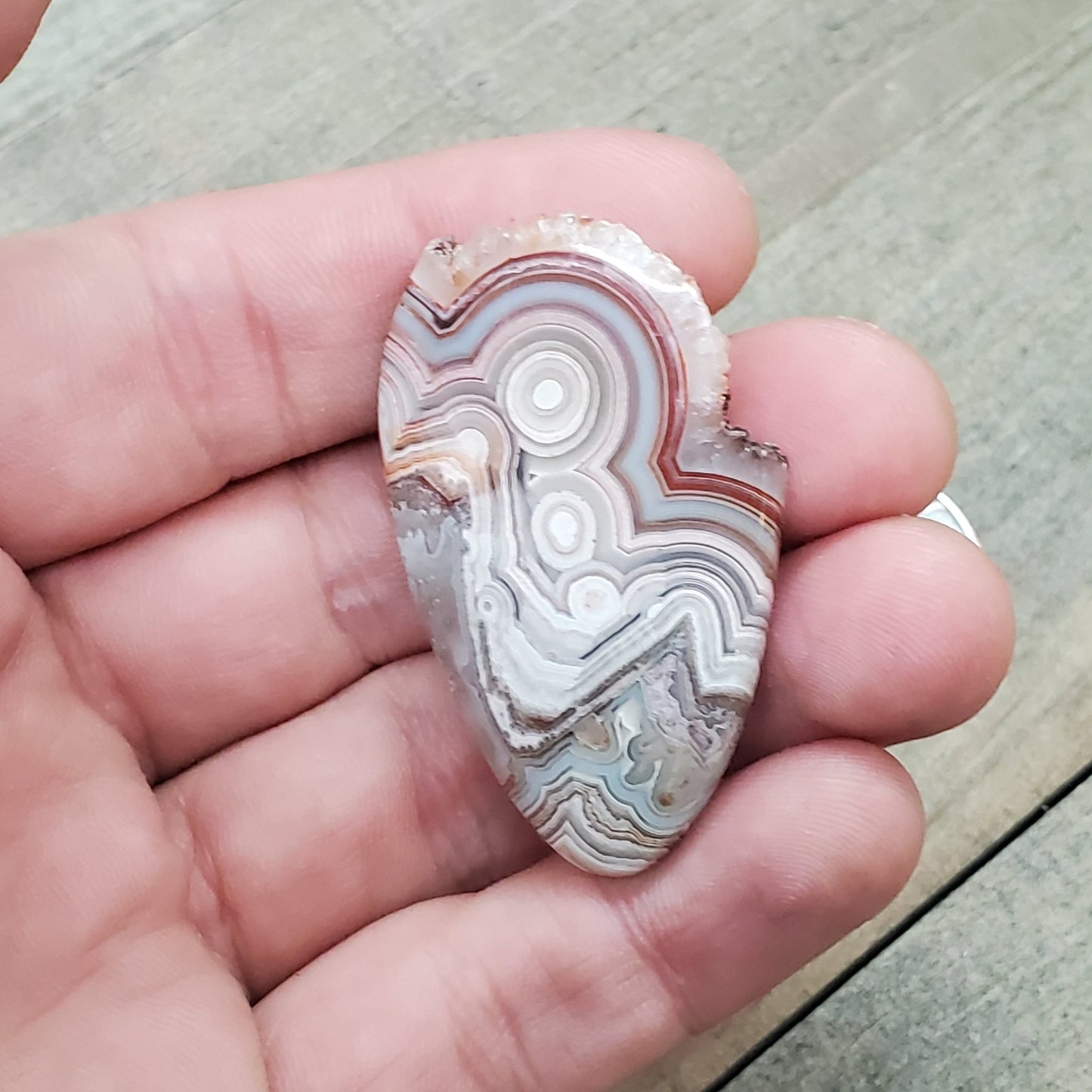 Crazy Lace Agate Druzy - Edge Cabochon - 62.5 carats - Earth & Hammer