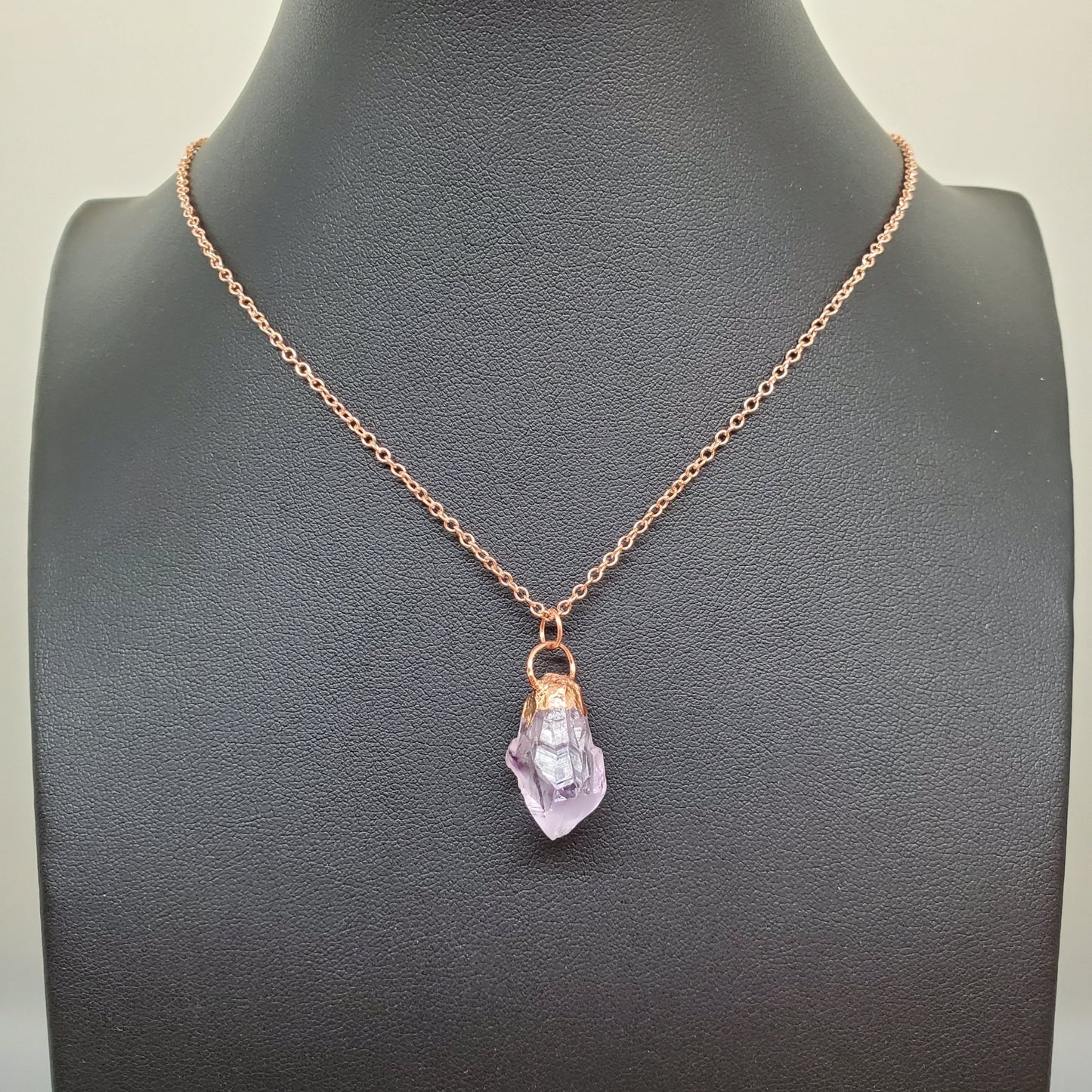 Electroformed Copper & Amethyst Pendant - Earth & Hammer