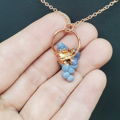 Grape Agate Cluster with Electroformed Copper Necklace - Earth & Hammer