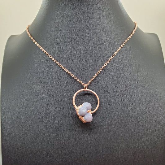 Grape Agate Cluster with Electroformed Copper Necklace - Earth & Hammer