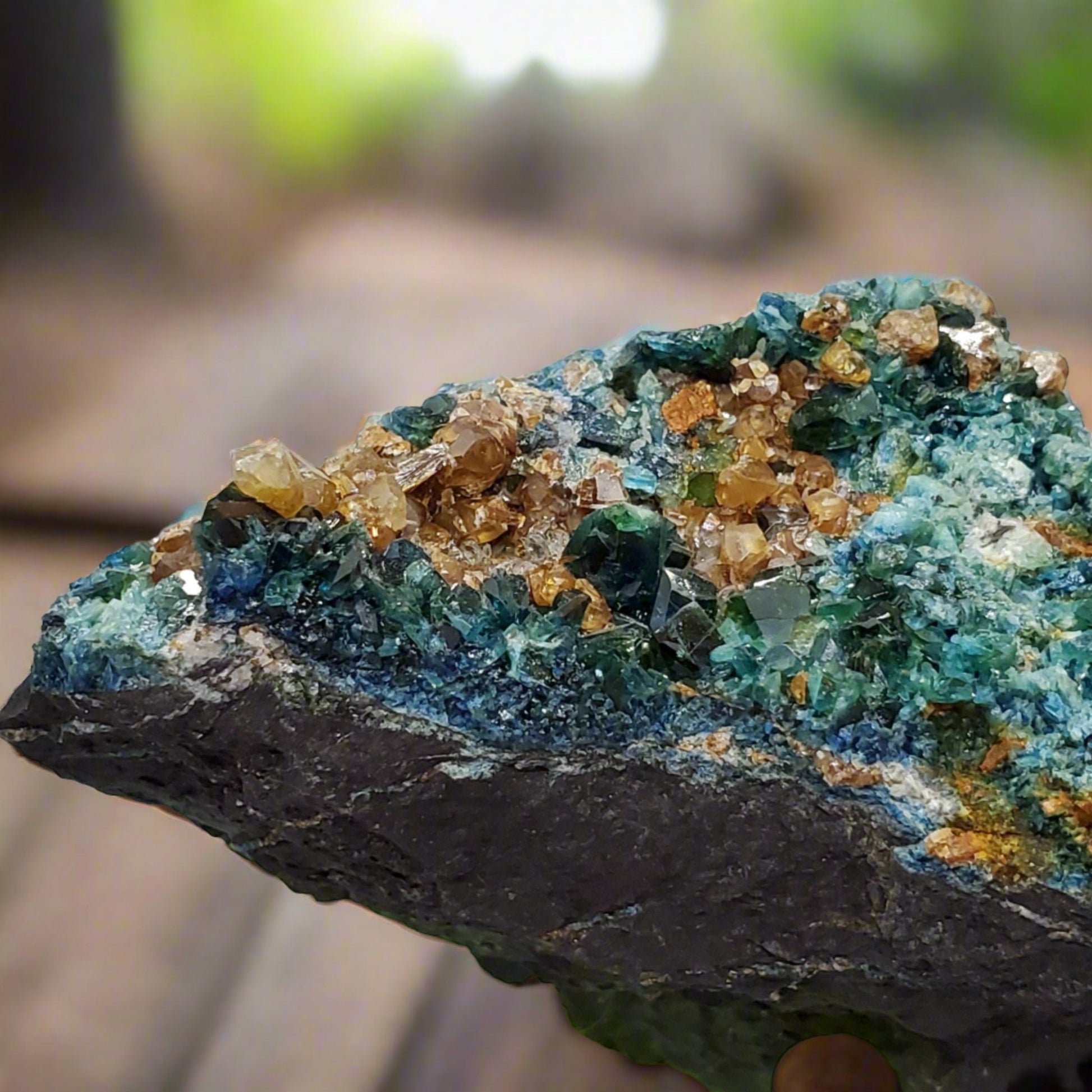 Lazulite with Quartz & Siderite (Canada) - Earth & Hammer