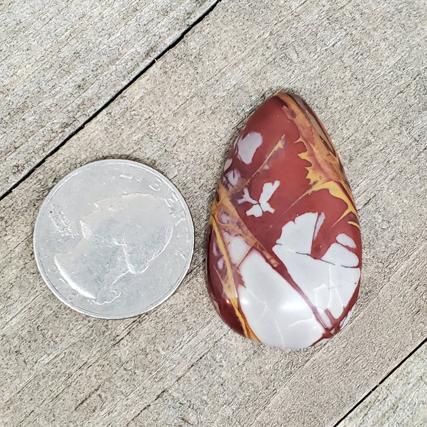 Noreena Jasper Cabochon - 45.6 carats (38 mm x 23 mm) - Earth & Hammer