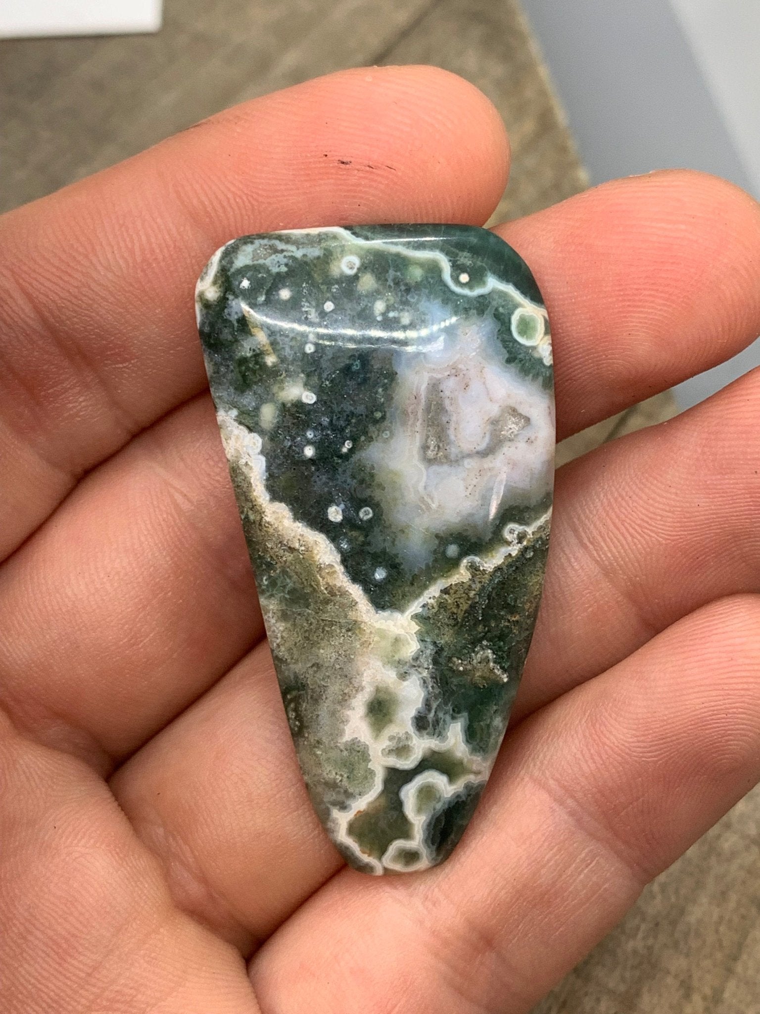 Ocean Jasper Cabochon - 58.6 carats (48.2 mm x 25.5 mm) - Earth & Hammer