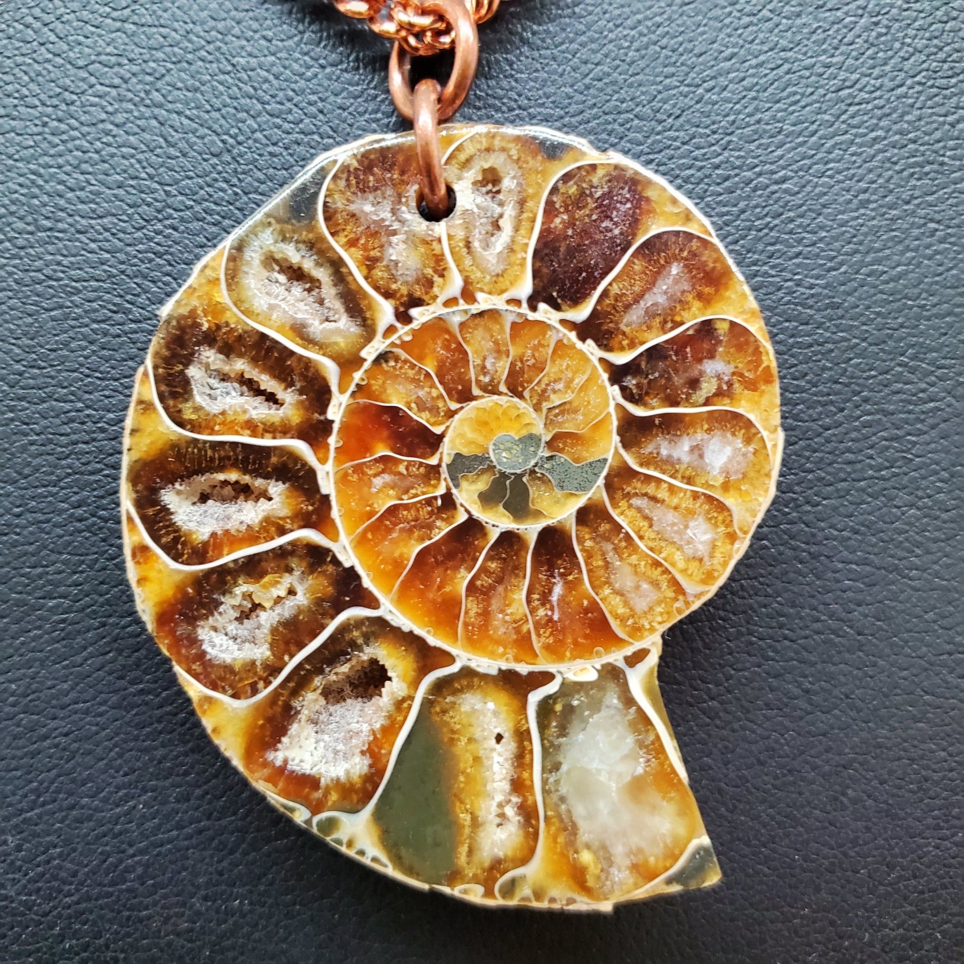 Opalized Ammonite with Copper Necklace - Earth & Hammer