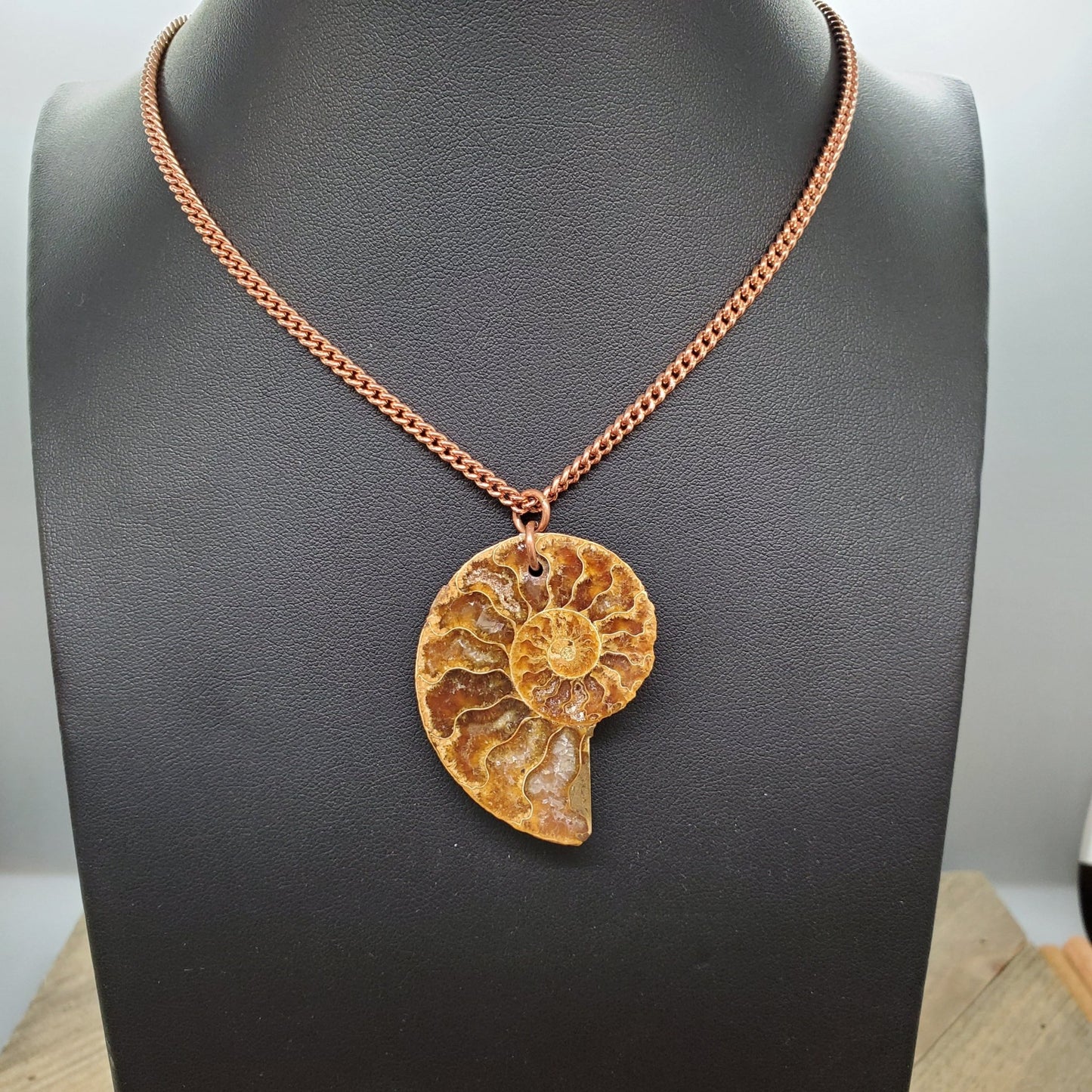 Opalized Ammonite with Copper Necklace - Earth & Hammer