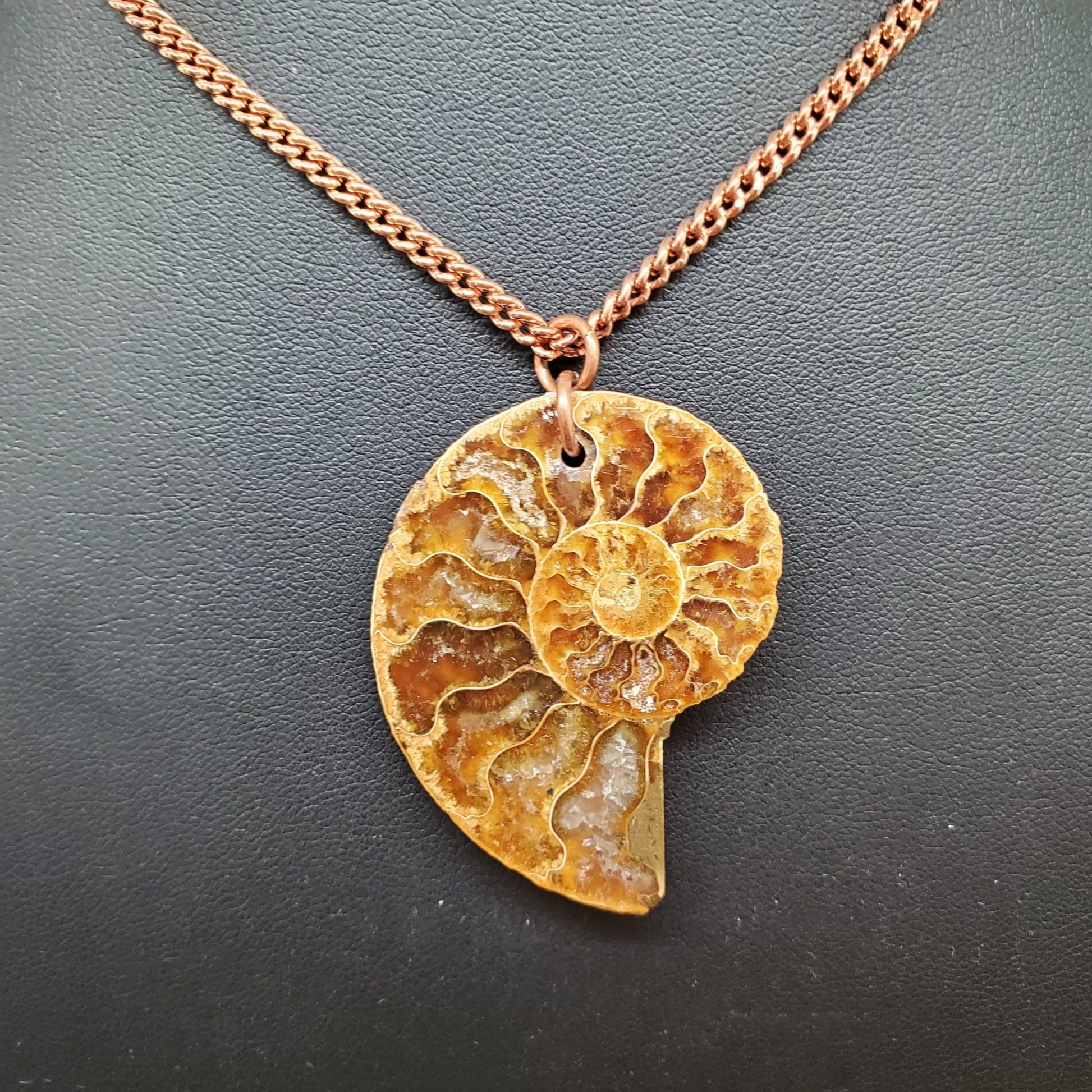 Opalized Ammonite with Copper Necklace - Earth & Hammer