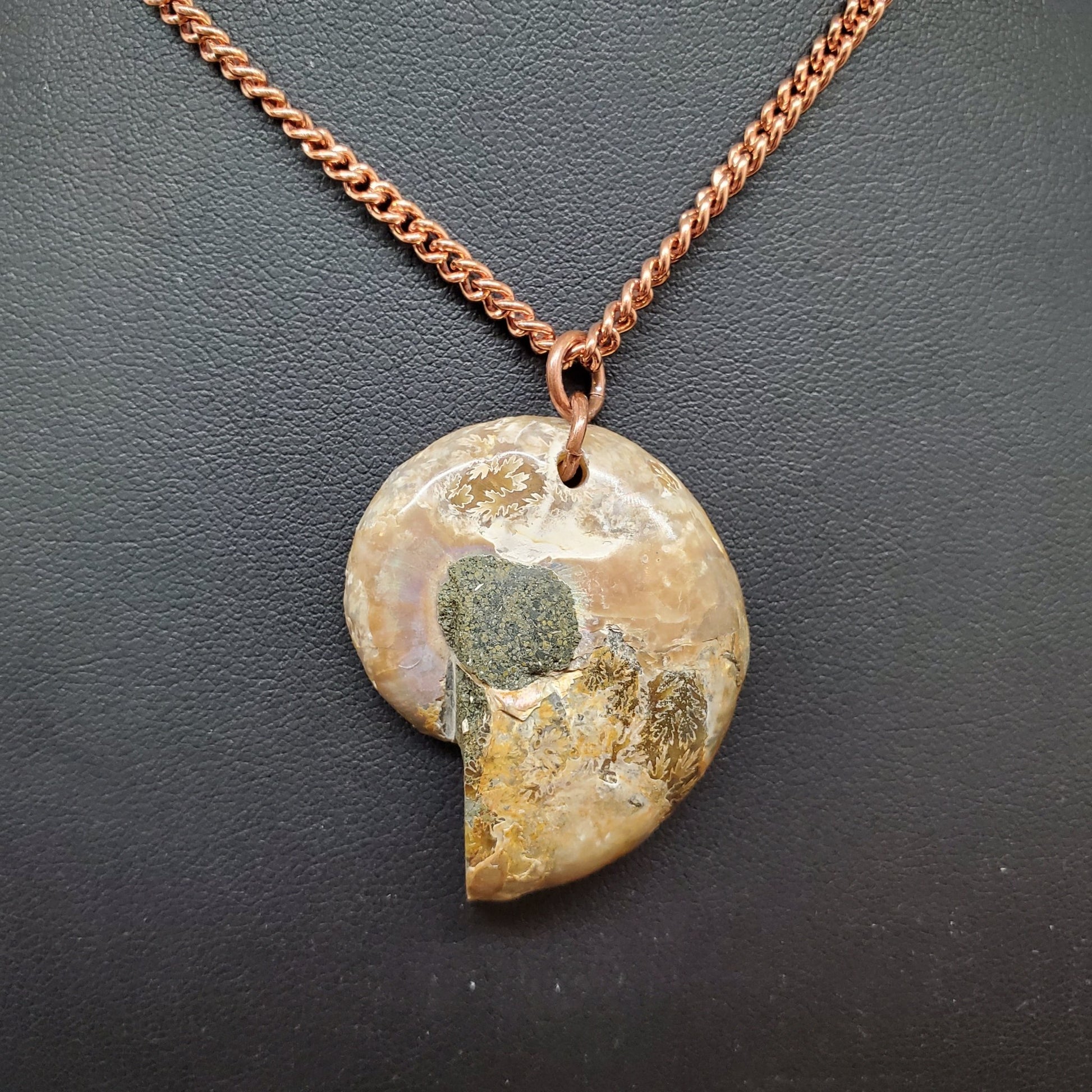 Opalized Ammonite with Copper Necklace - Earth & Hammer