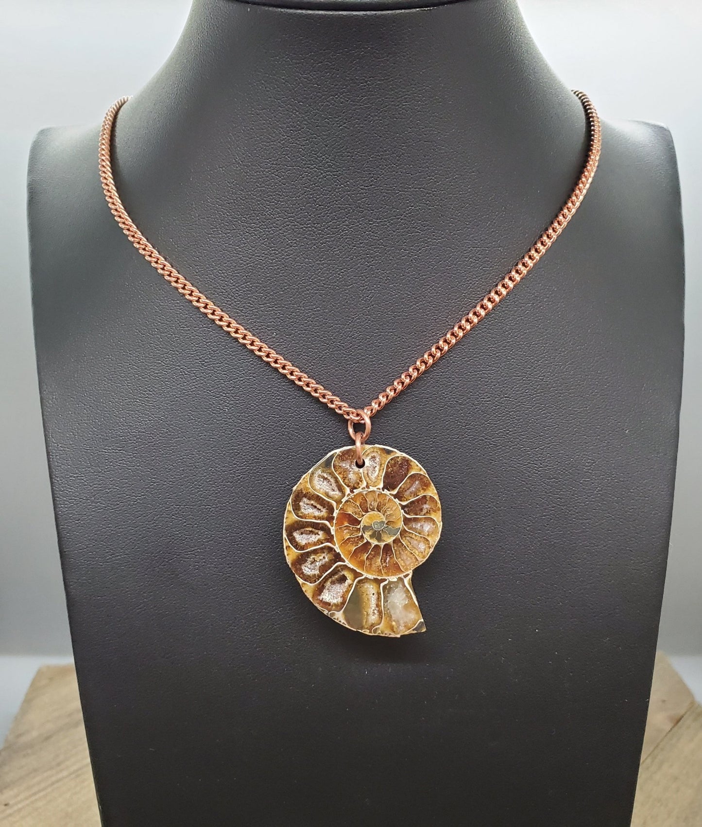 Opalized Ammonite with Copper Necklace - Earth & Hammer