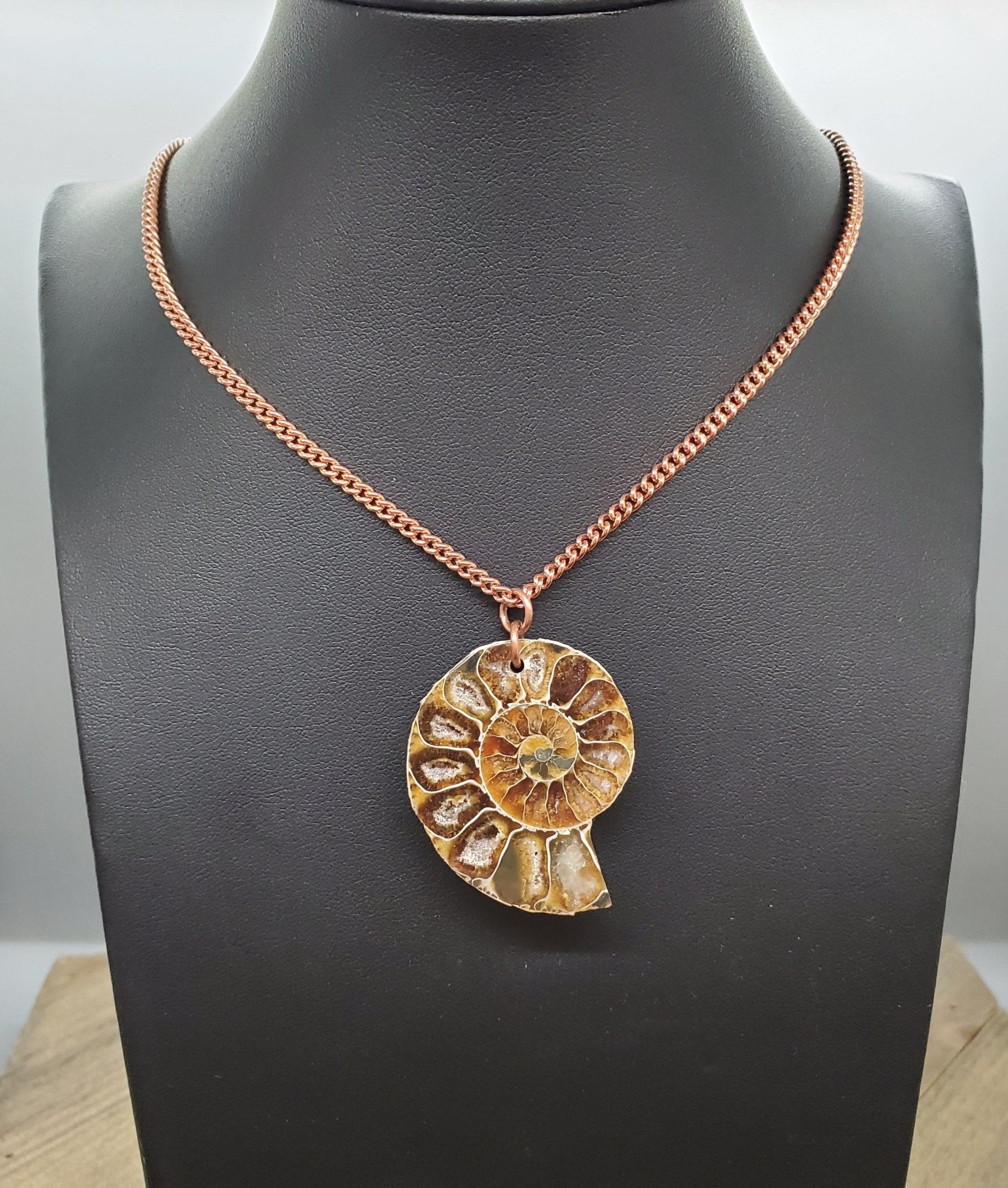 Opalized Ammonite with Copper Necklace - Earth & Hammer