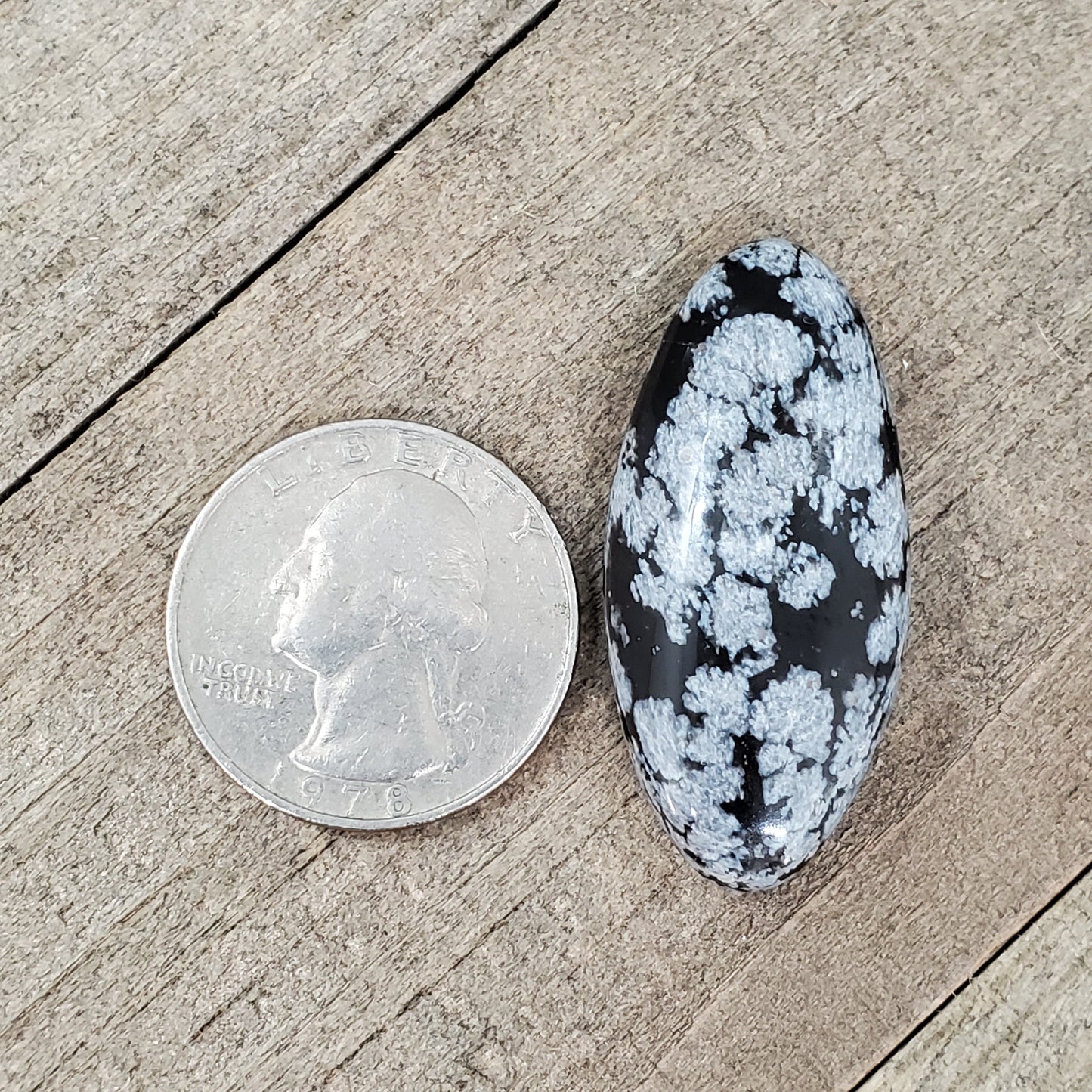 Snowflake Obsidian Cabochon - 34.6 Carats